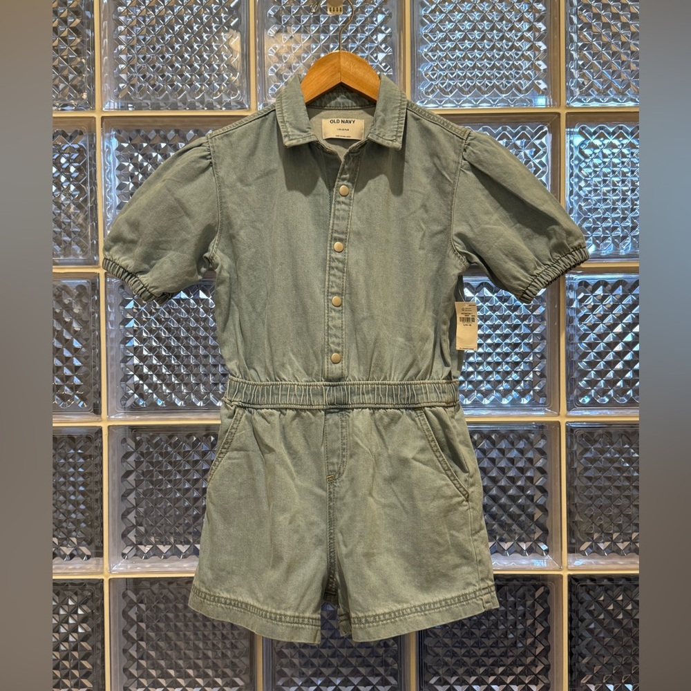 NWT! Old Navy, girls large denim romper.